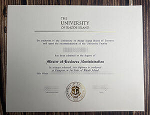 University of Rhode Island certificate