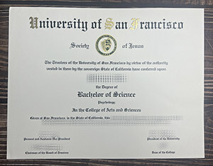 University of San Francisco certificate