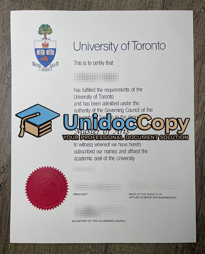 University of Toronto diploma
