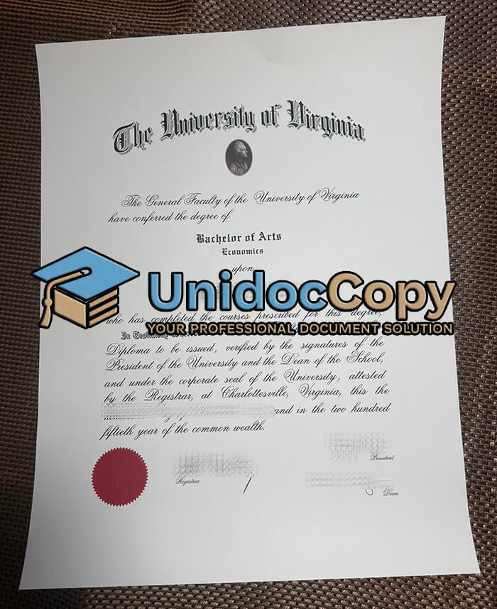 University of Virginia diploma