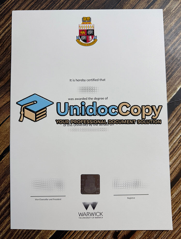 University of Warwick diploma