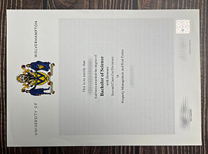 University of Wolverhampton certificate