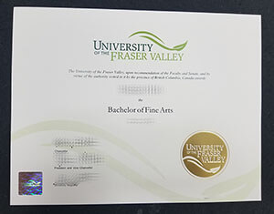 University of the Fraser Valley certificate