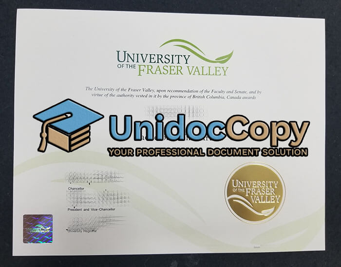 University of the Fraser Valley degree