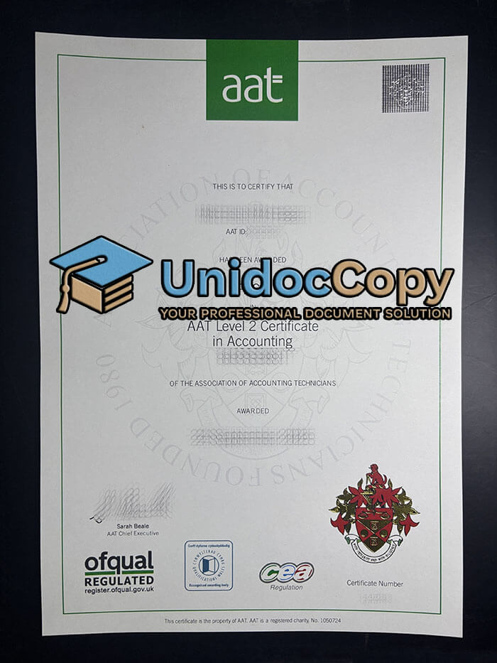 AAT Level 2 certificate