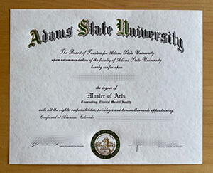 Adams State University certificate