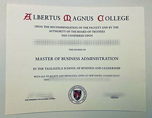 Albertus Magnus College certificate