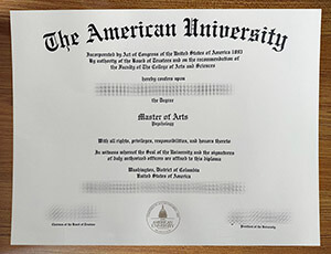 American University certificate