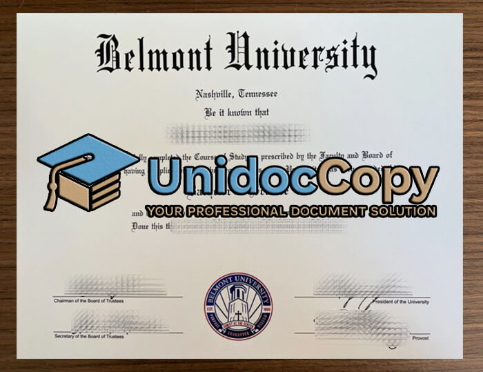 Belmont University degree