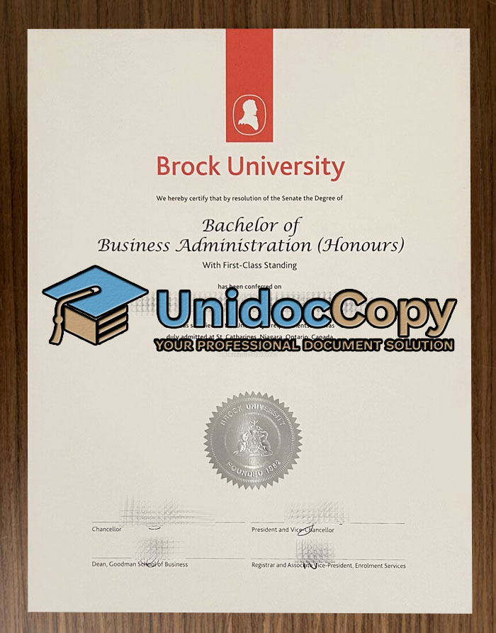 Brock University diploma