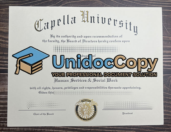 Capella University diploma