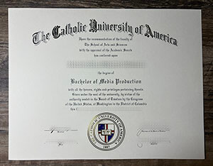 Catholic University of America certificate