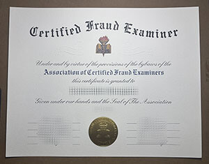 Certified Fraud Examiner certificate