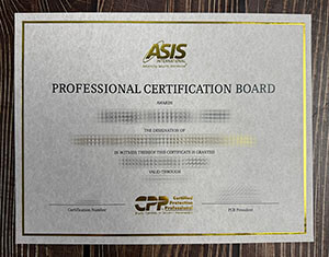 Certified Protection Professional certificate