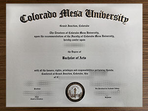 Colorado Mesa University certificate