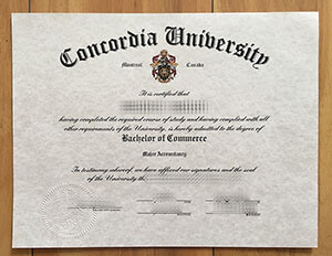 Concordia University certificate