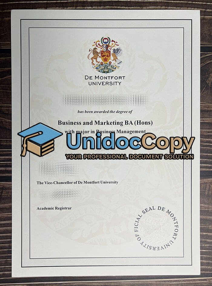 De Montfort University diploma