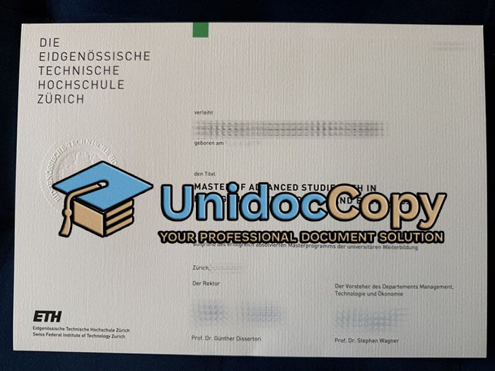 ETH Zurich diploma