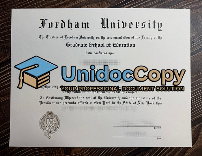 Fordham University degree