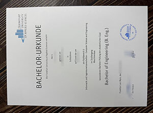 Frankfurt University of Applied Sciences Urkunde
