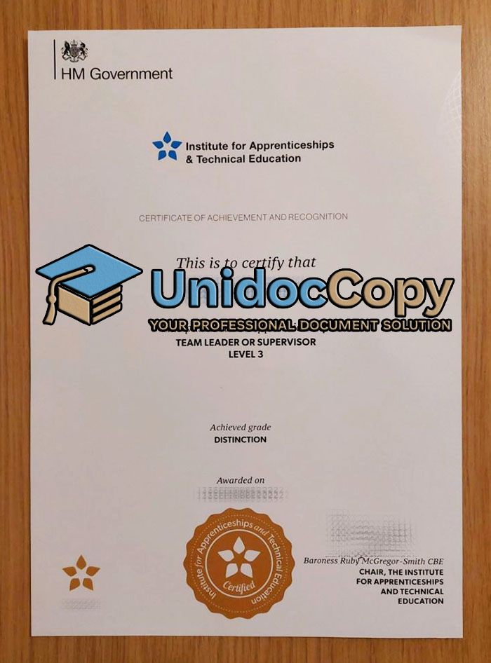 HM Government certificate