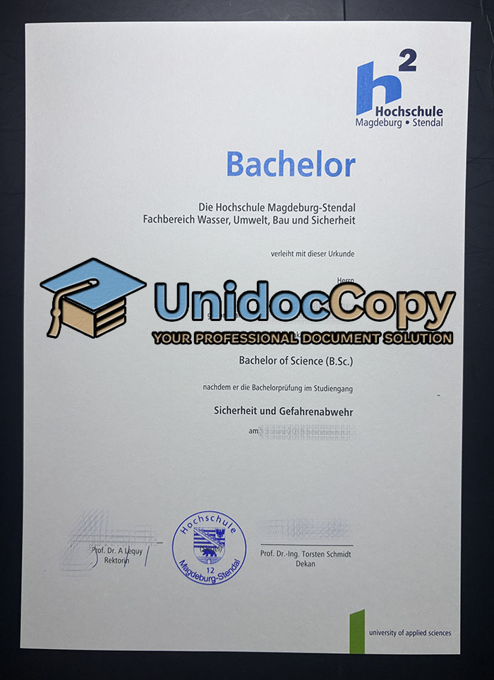 Hochschule Magdeburg Stendal Urkunde