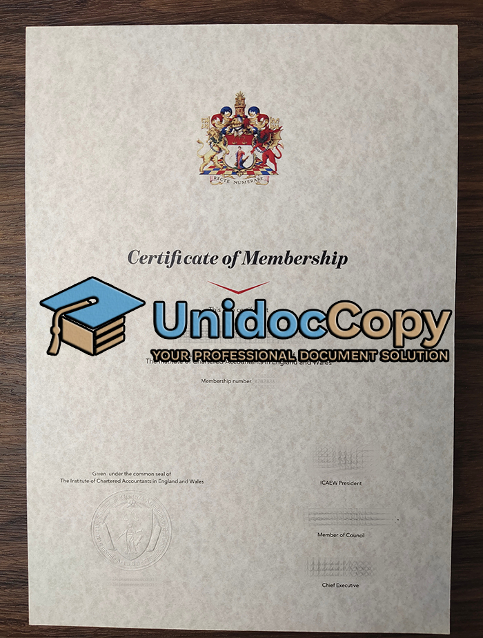 ICAEW certificate