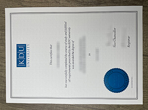 KDU University diploma