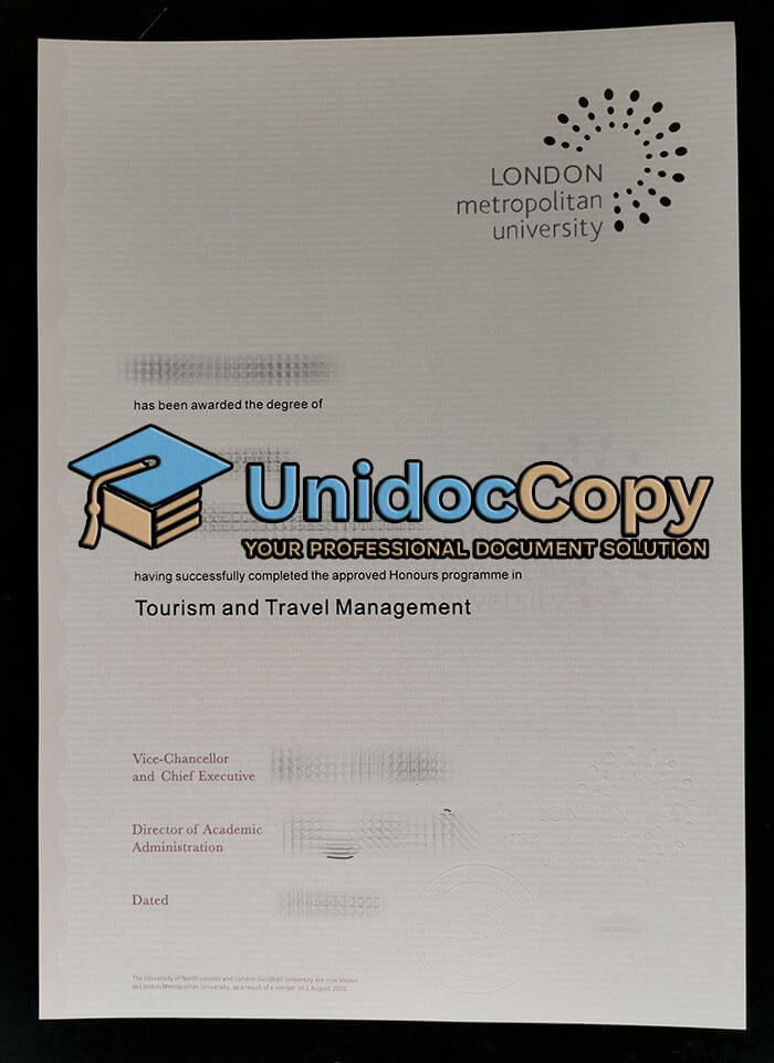 London Metropolitan University degree