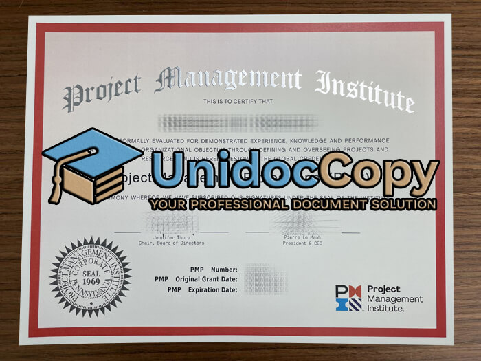 Project Management Professional certificate