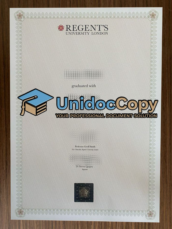 Regent's University London diploma