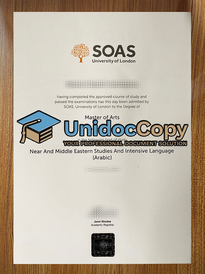 SOAS University of London diploma