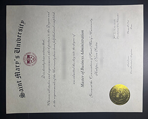 Saint Mary's University certificate