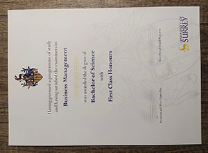 Surrey University certificate
