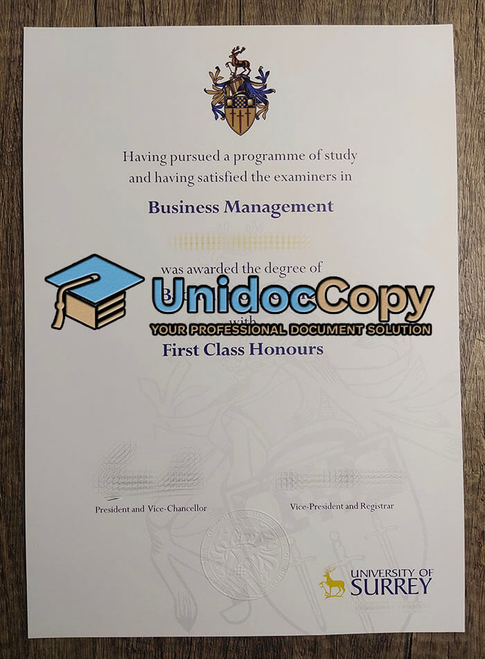 Surrey University degree