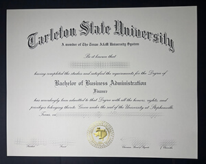Tarleton State University certificate