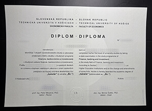 Technical University of Košice diploma