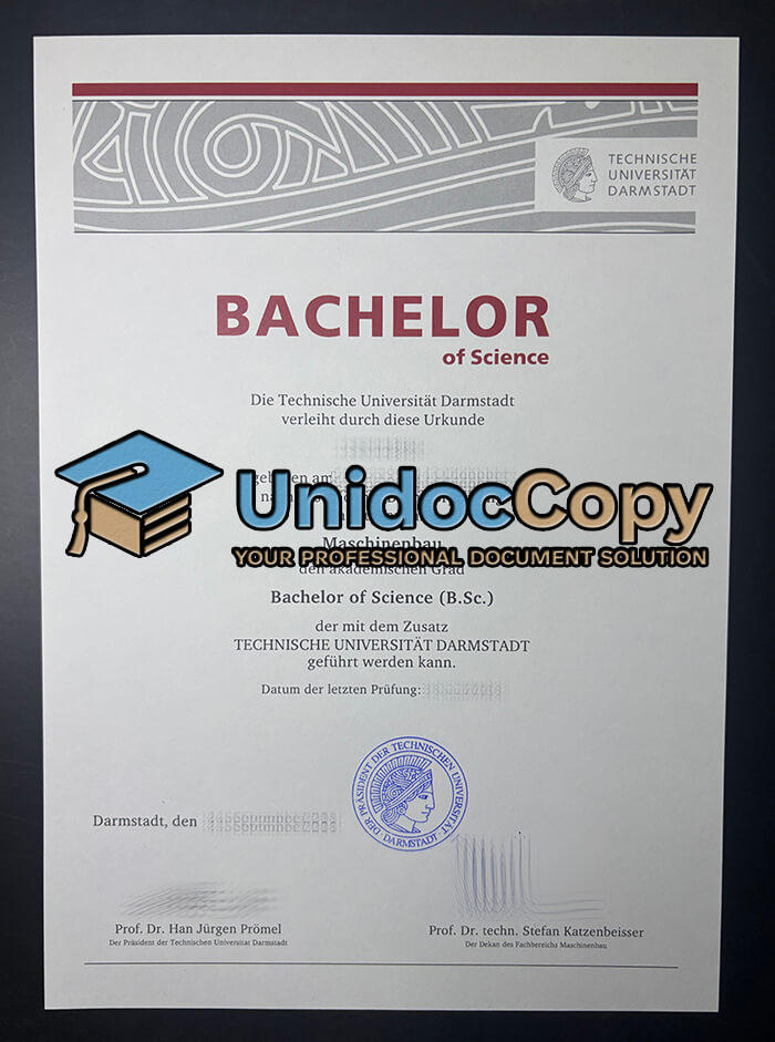 Technische Universitat Darmstadt diploma