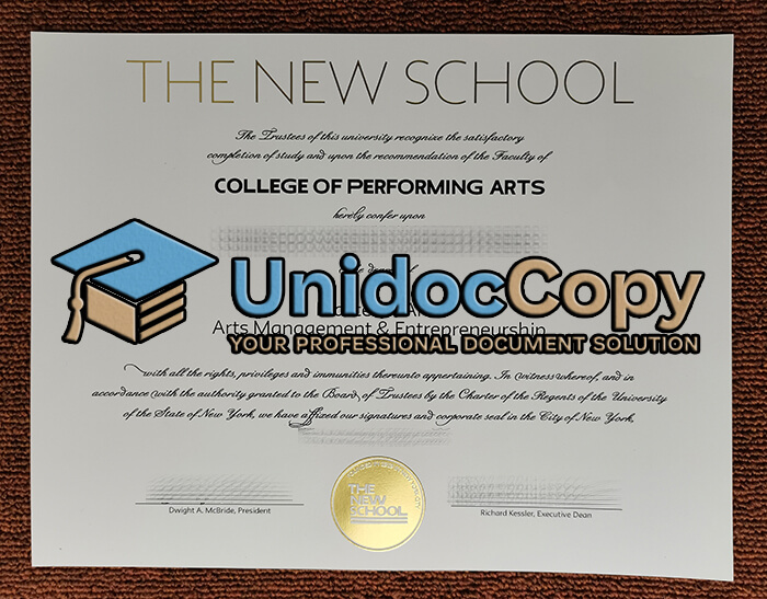 The New School diploma
