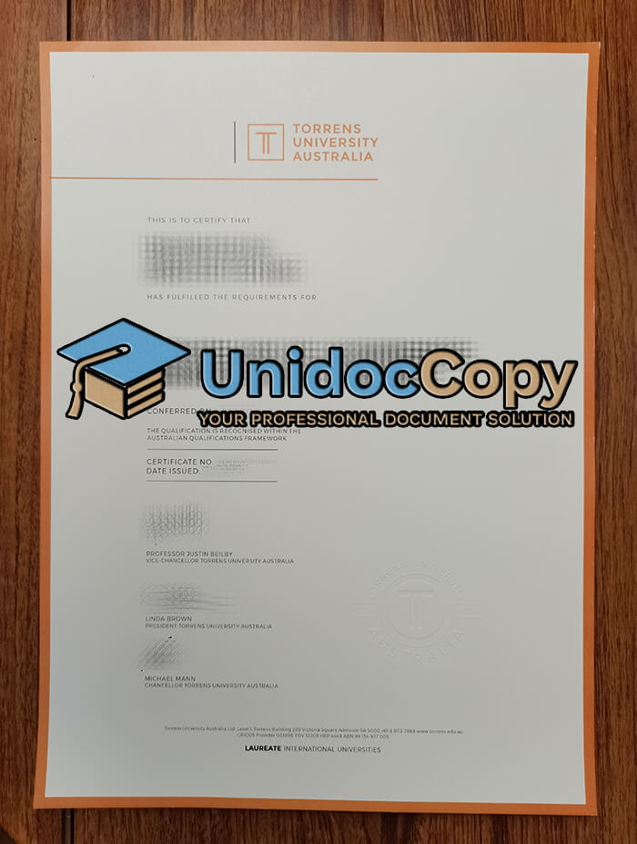 Torrens University Australia degree