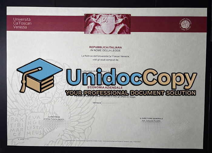 Università Ca' Foscari Venezia degree