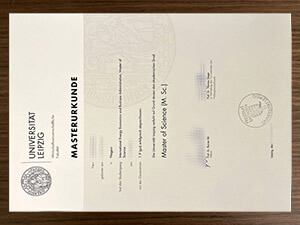 Universität Leipzig Urkunde