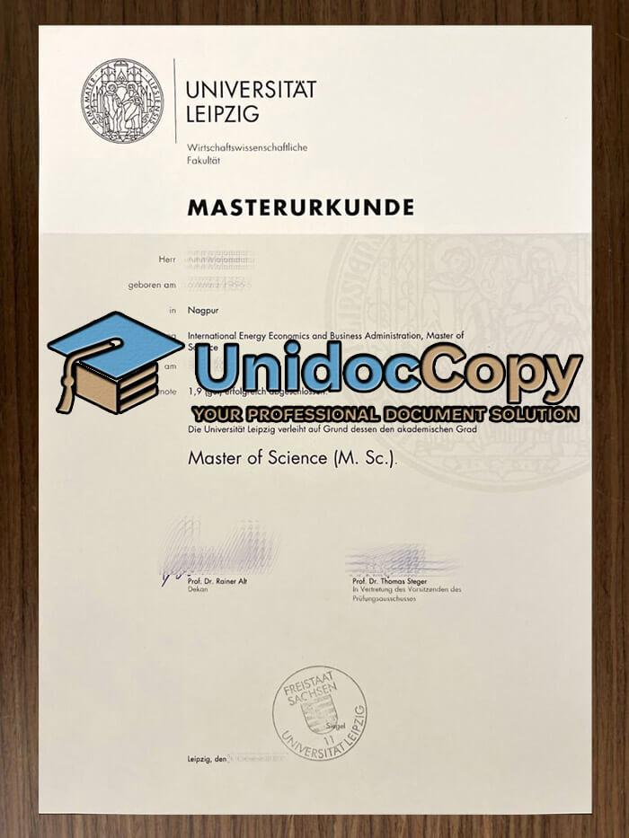 Universität Leipzig diploma