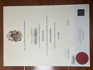 University of Buckingham certificate