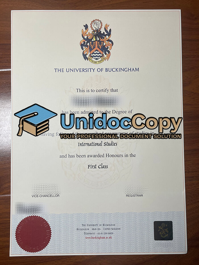 University of Buckingham degree