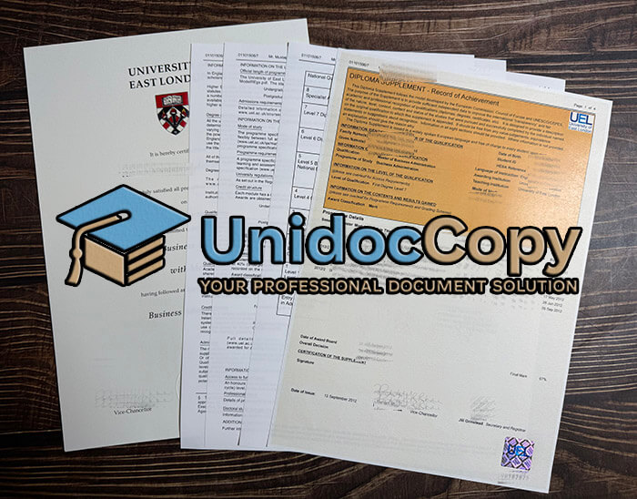 University of East London transcript
