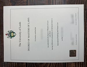 University of Leeds certificate