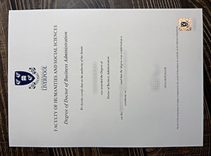Replica University of Liverpool diploma