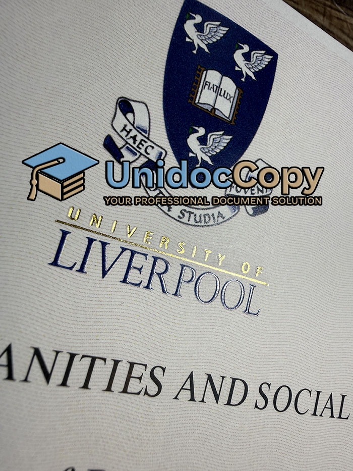 University of Liverpool diploma