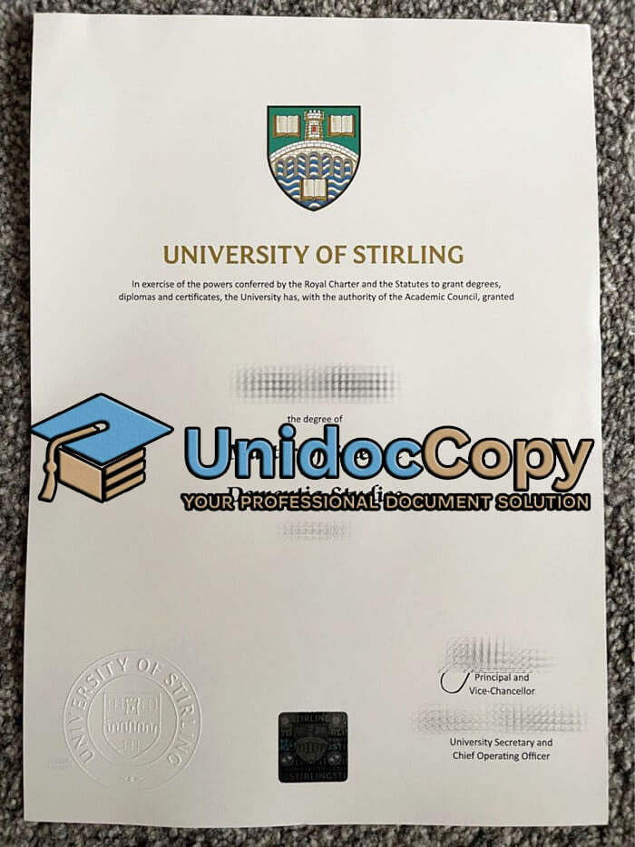 University of Stirling degree